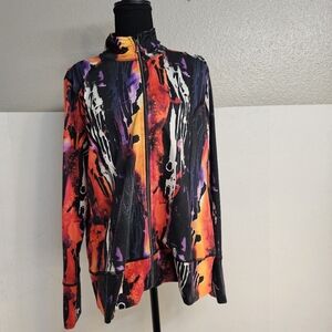 Snoskins Microfiber Zip Jacket Sz XL Small Back Pocket Made USA Vibrabt W0481